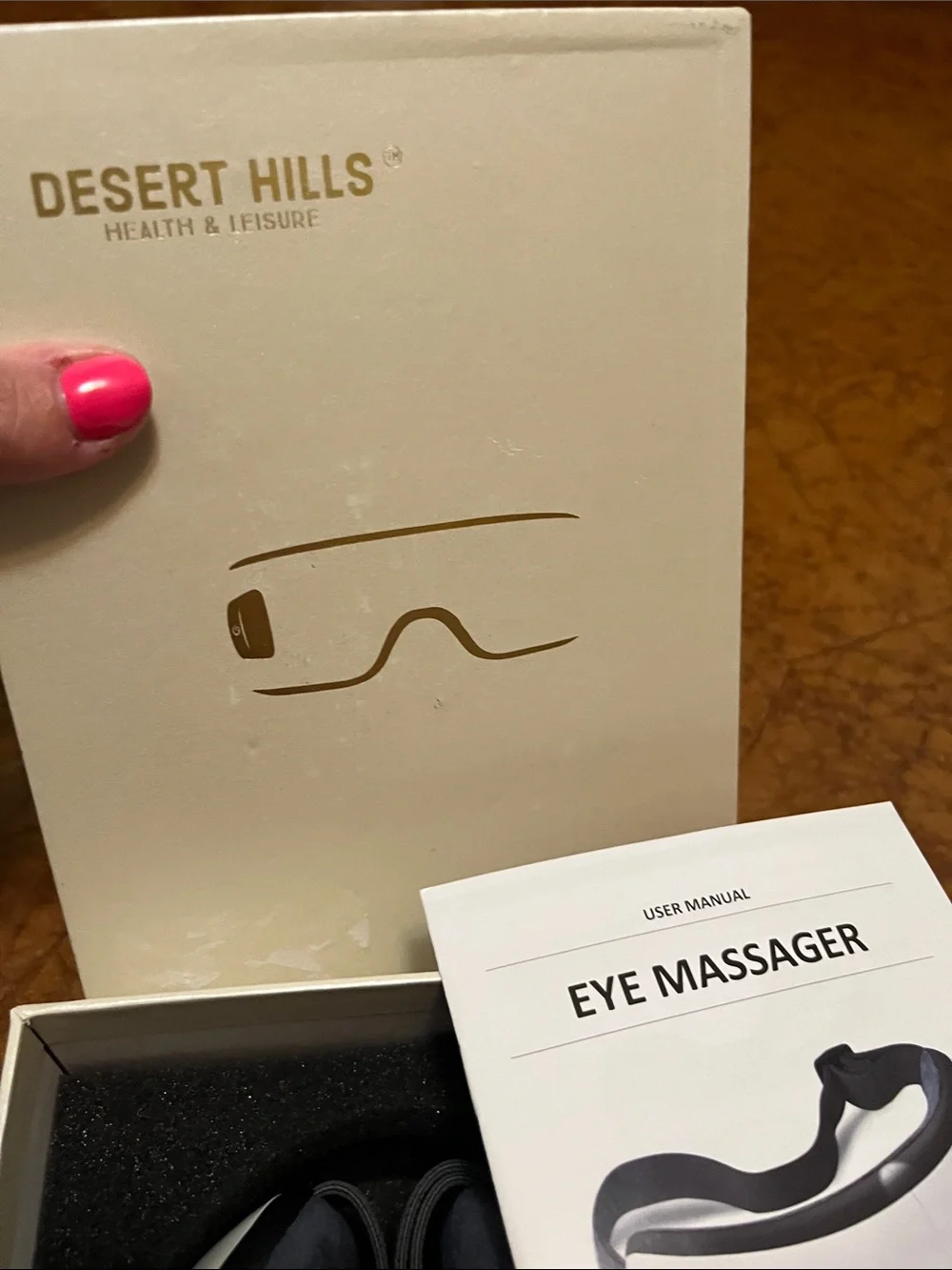 Desert Hills White & Black Eye Massager - Soothing Eye Therapy